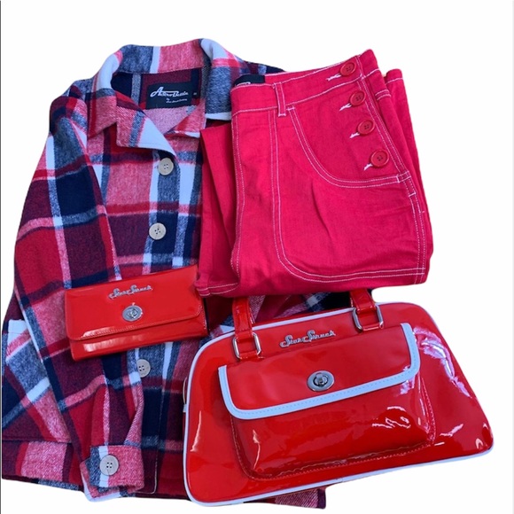 *NEW* Galaxy Red/White Vintage Style Handbag - Picture 6 of 6